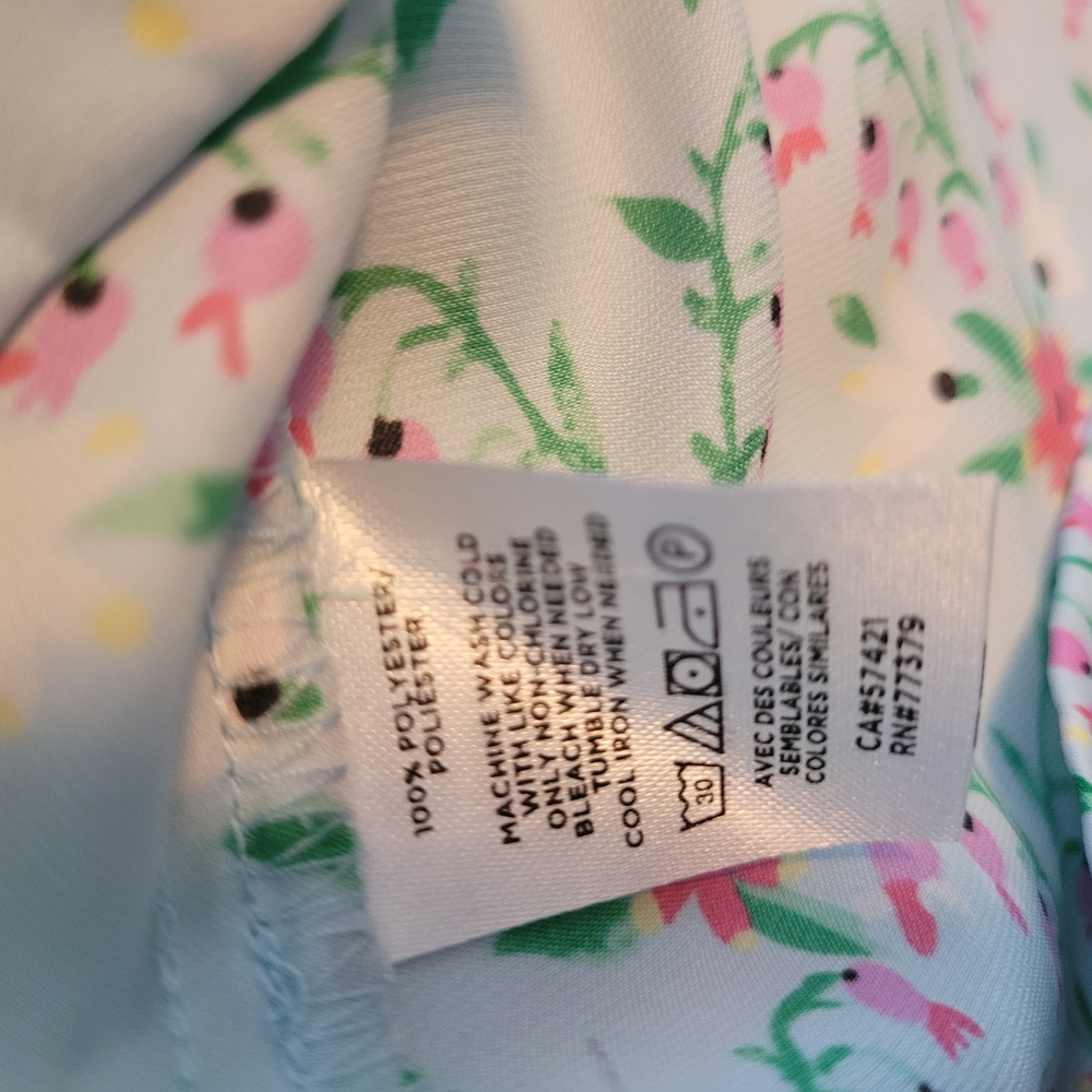 Ann Taylor Floral Blouse - Blue and Pink - Picture 6 of 8